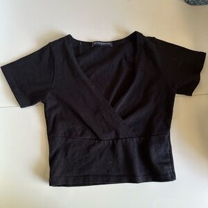 Brandy Melville cropped black shirt